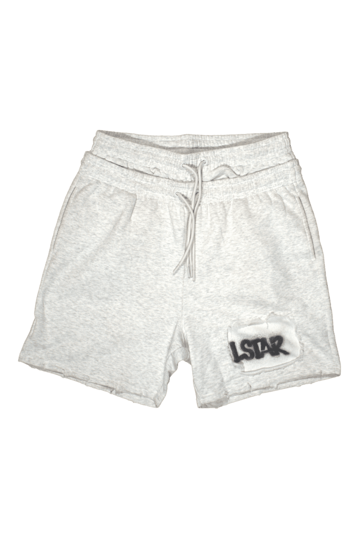 DOUBLE WAISTED GREY SWEATSHORTS